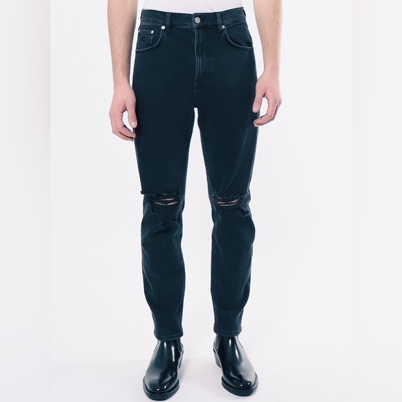 Amendi Black Wash Tapered Jeans 32 x 32 - Picture 2 of 13